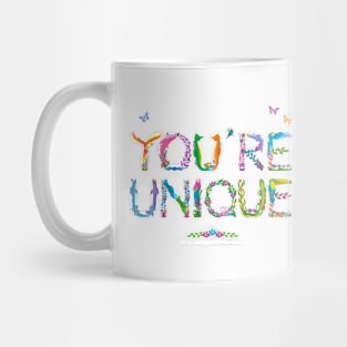 YOU'RE UNIQUE - tropical word art Mug